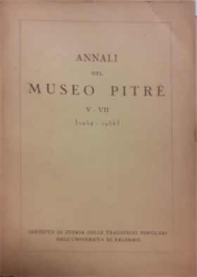 Annali del Museo Pitré V-VII. 1954-1956.